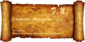 Taubner Melinda névjegykártya